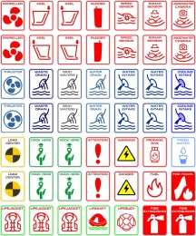 Купить Наклейки безопасности на борт яхты в России от 240.00 ₽