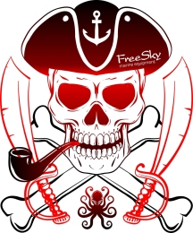 Купить Наклейка на автомобиль для яхтсмена Веселый Роджер в России от 150.00 ₽