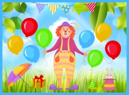 Купить Баннер Клоун с шарами в России от 789.00 ₽