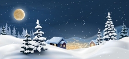 Купить Баннер Новогодний Зима с ёлками в России от 789.00 ₽