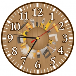 Купить Часы для кабинета технического труда (мальчики) 250*250 мм в России от 1305.00 ₽