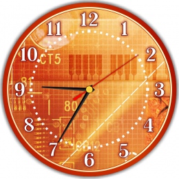 Купить Часы настенные кварцевые для кабинета информатики  250*250 мм в России от 1305.00 ₽