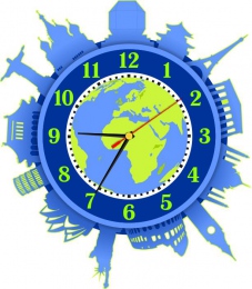 Купить Часы настенные кварцевые Достопримечательности мира 330*370 мм в России от 1470.00 ₽