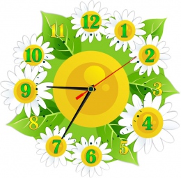 Купить Часы настенные кварцевые в стиле группы Ромашка и Цветочек 270*270 мм в России от 1387.00 ₽