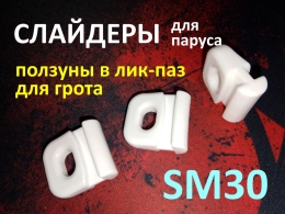 Купить Слайдер ползун для паруса SM30 белого цвета 5 штук в России от 1200.00 ₽