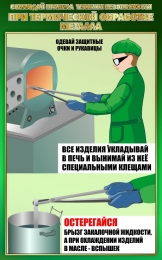 Купить Стенд Правила техники безопасности при термической обработке металла 500*800 мм в России от 1972.00 ₽