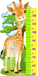 Купить Стенд-Ростомер с изображением Жирафика с карманом А5 460*910мм в России от 2181.00 ₽