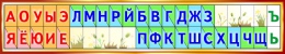 Купить Стенд Таблица алфавит в золотистых тонах 1250*240мм в России от 1479.00 ₽