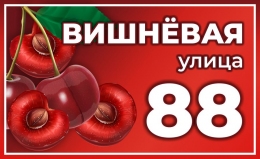 Купить Табличка на дом улица Вишневая 620*380 мм в России от 1162.00 ₽