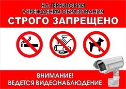 Купить Табличка На территории Учреждения образования строго запрещено 420*300 мм в России от 621.00 ₽