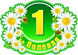 Купить Табличка Номер дома и название улицы в зеленых тонах с ромашками 530х370 мм в России от 996.00 ₽