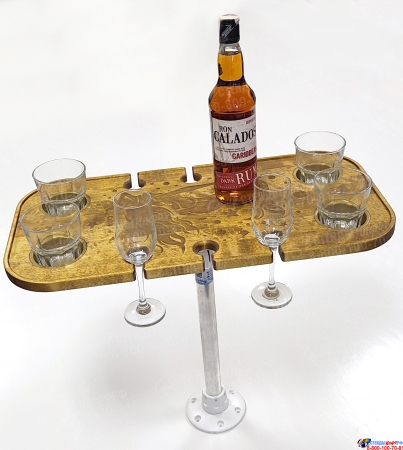 Стол яхтенный YT63 для кокпита на быстросъёмной телескопической стойке