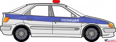 Фигурный двухсторонний элемент для оформления детской площадки и группы  Машина полиции