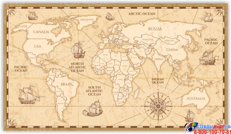 Картина на холсте Карта мира
