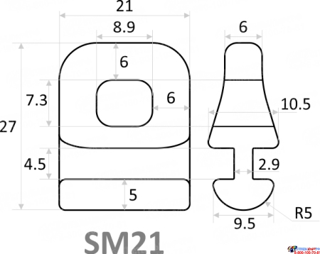 Комплект Слайдер FreeSky SM21 с креплением к парусу FreeSky FS15 Изображение #4