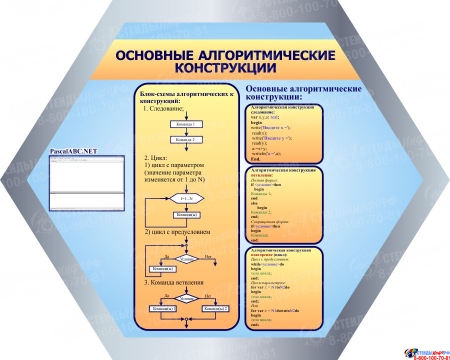 Композиция из гексов в кабинете информатики 4000*1100 мм Изображение #2