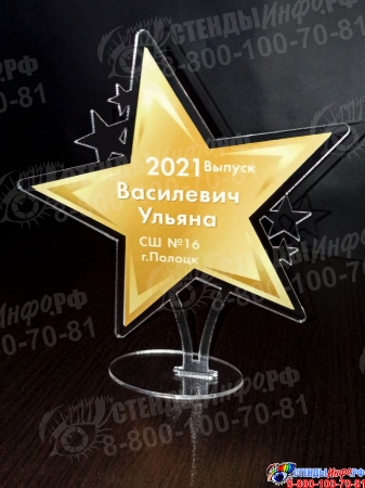 Награда Звезда с двусторонней печатью 150*170 мм Изображение #3