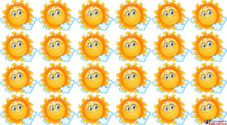 Односторонний фигурный элемент Солнышко для оформления группы детского сада 24 шт. 120*100мм Изображение #1