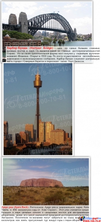 Стенд Достопримечательности Австралии 750*600мм Изображение #2