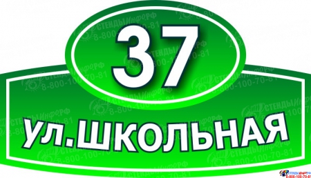 Табличка Номер дома и название улицы 500х280 мм Изображение #2