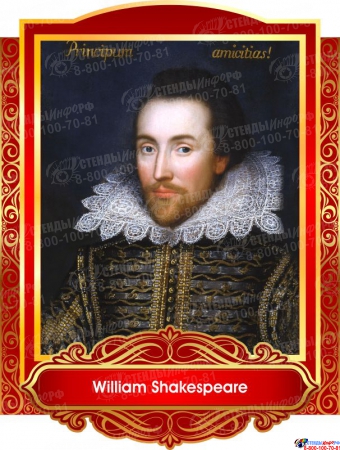Комплект портретов портретов Знаменитые Британцы для кабинета английского языка жёлто-красные  260*350 мм Изображение #6