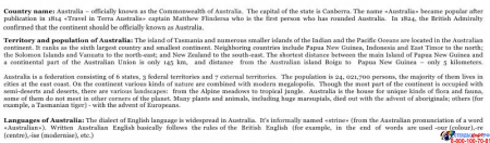 Стенд Достопримечательности Австралии на английском языке в синих тонах 700*850 мм Изображение #1